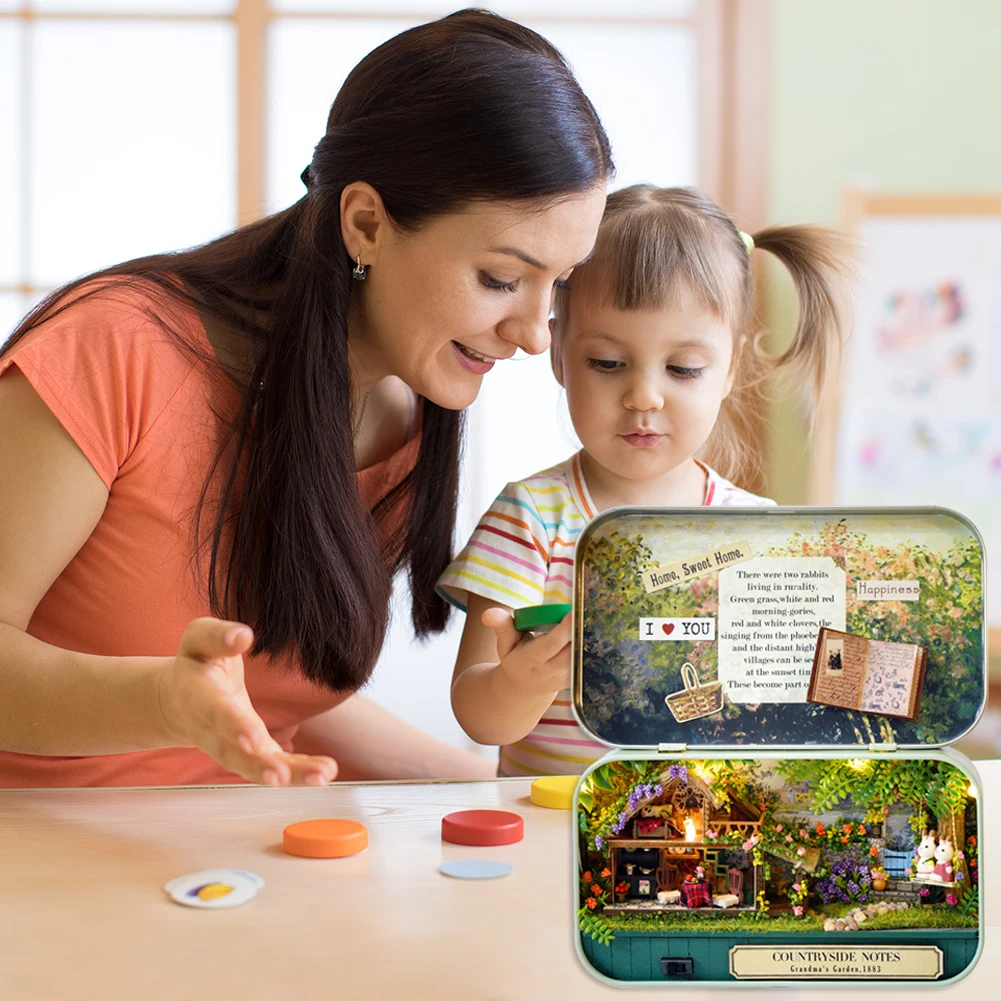 Милый кукольный дом мебель коробка театр ностальгическая тема миниатюрная