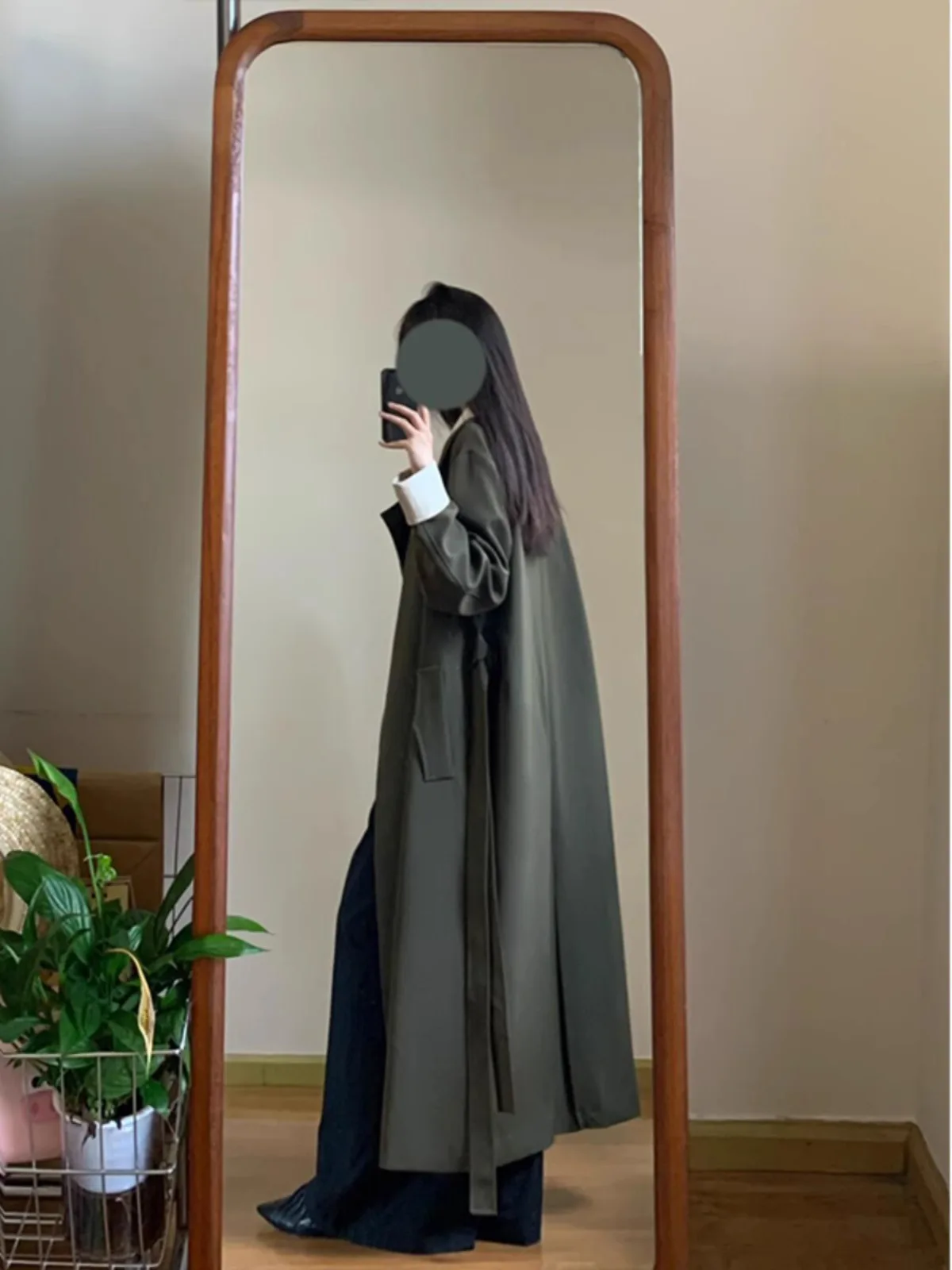 МК и Ур. Bv французский длинный плащ из двух предметов женский осенний новый