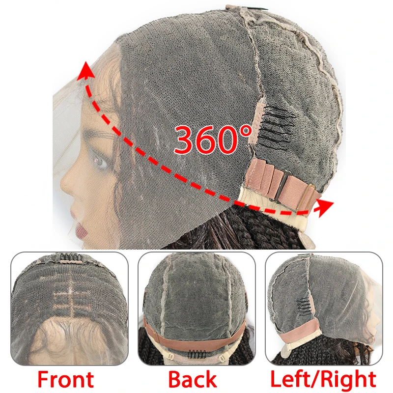 Парик в стиле бохо длиной 32 дюйма плетеные синтетические волосы со шнуровкой