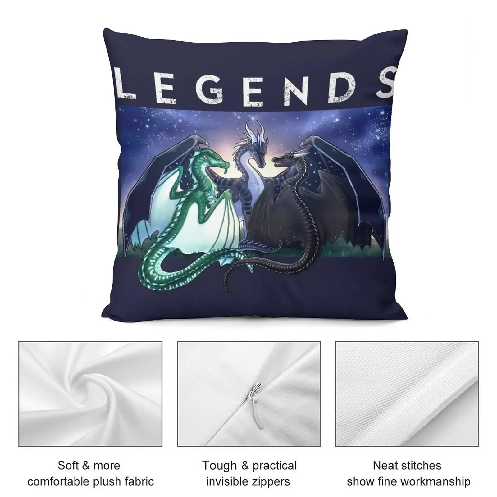 Wings of Fire - Legends Fathom Darkstalker Clearsight Декоративная подушка Наволочки Рождественские