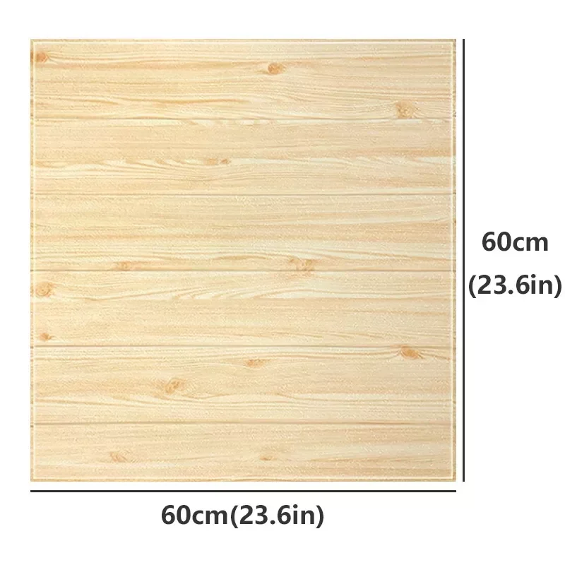 

10pcs 3D Wooden Wall Stickers Foam Waterproof Panels Self-adhesive Covering Wallpaper Living Room Home Decor TV House Decoration