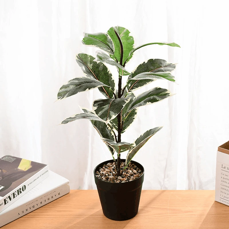 

New Simulation Big Leaf Green Plant Bonsai Creative Decoration Simulation Flower Simulation Plant Leaf Family Decoration
