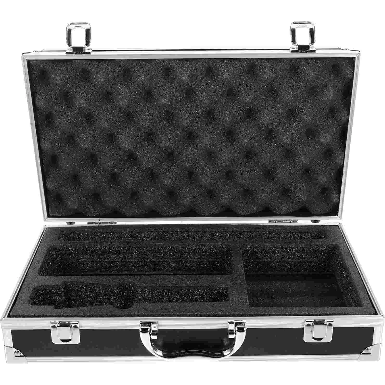 

Microphone Carrying Box Practical Shockproof Protective Box Cable Storage Case for Microphone