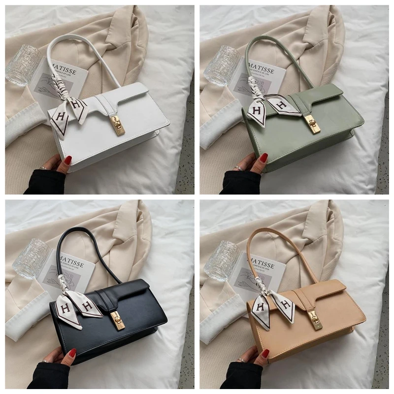 

Senior Retro Versatile Armpit Small Square Bag 2022 New Fashion Silk Scarf Single Shoulder Bag Temperament Women's Bag