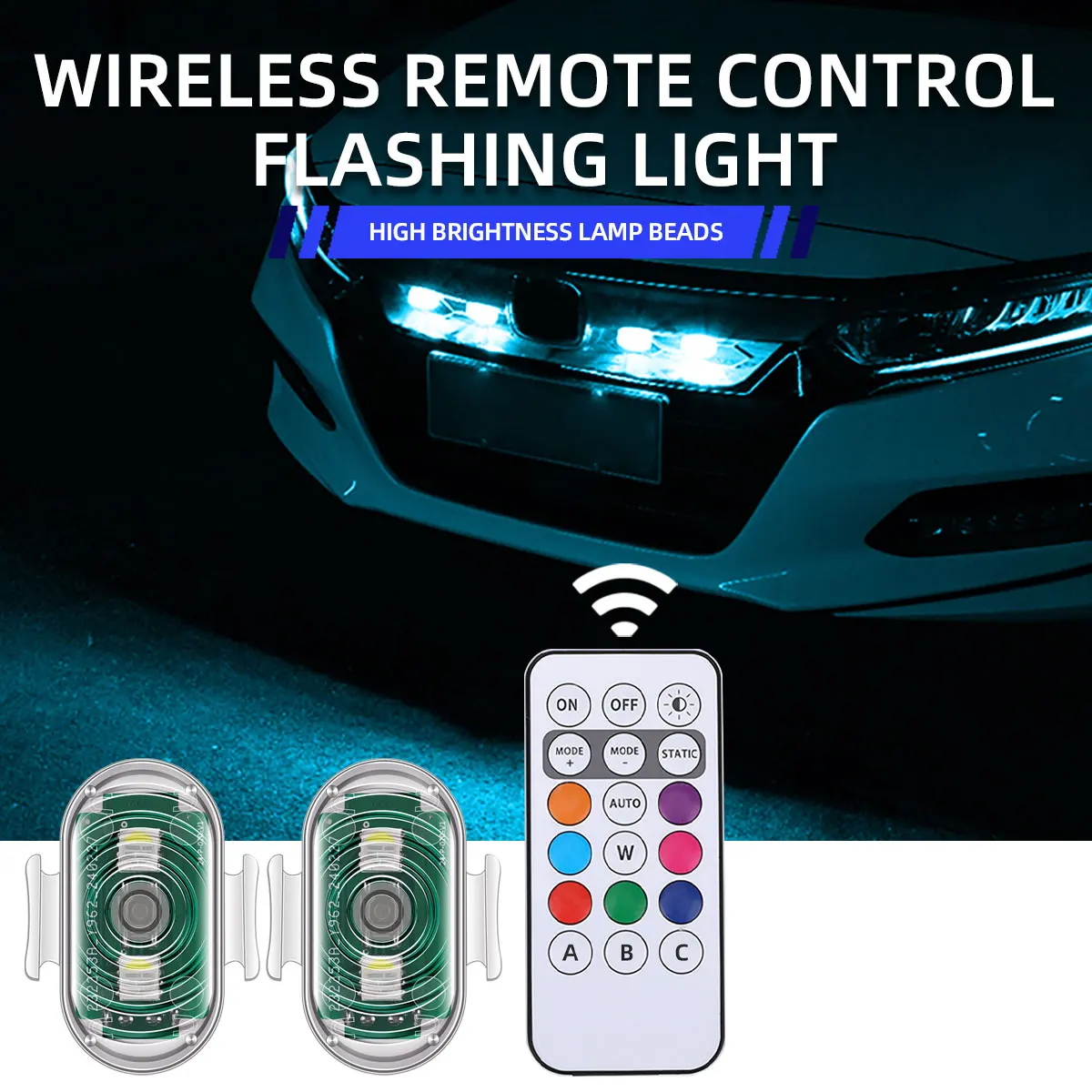 Светодиодный светильник для мотоцикла W стробоскопы мини-дрон RGB светодиодный