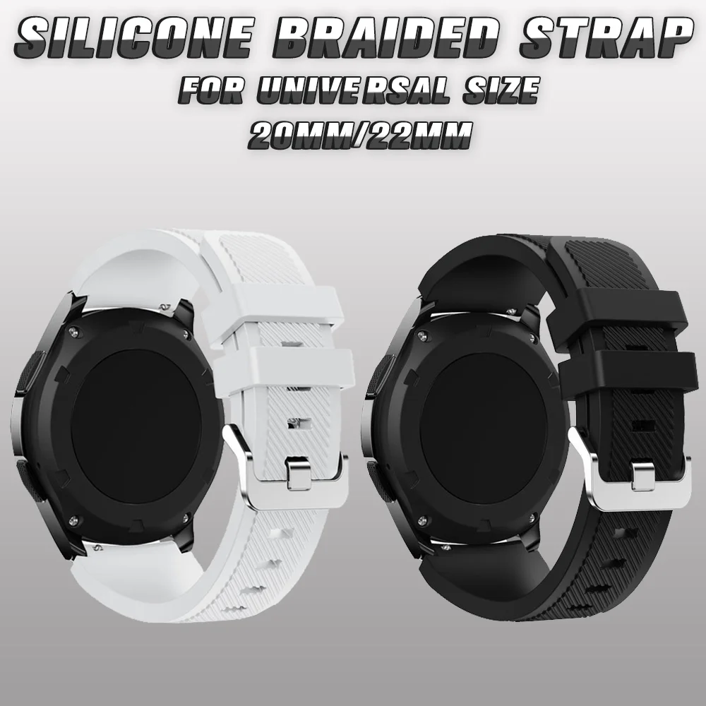 

Comfortable 22mm 20mm Silicone Strap for Galaxy Watch 4 Classic 40mm 42mm Watch Band for Samsung Watch4 44 46mm Gear S3 Active 2