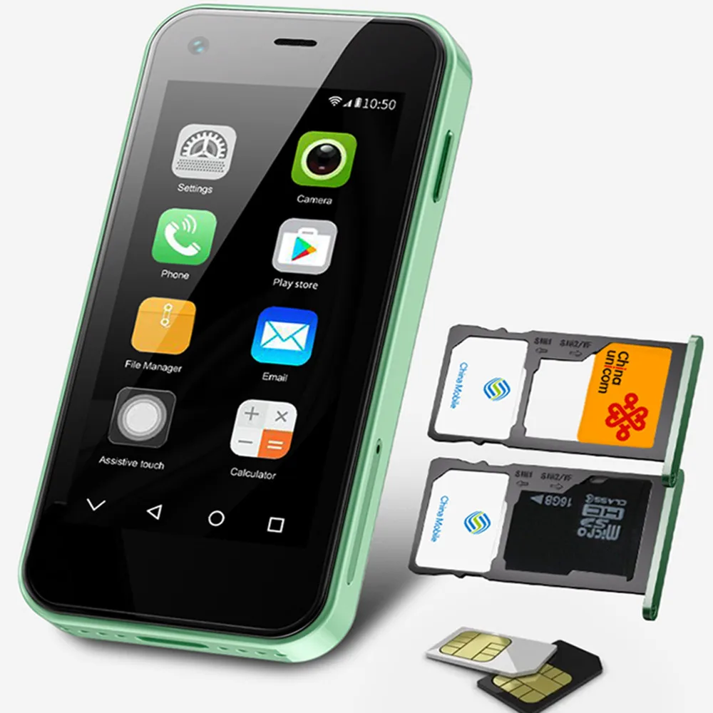 SOYES Mi12 Mini Android SmartPhones 2.5 Inch Display Dual SIM TF Card 5MP Rear Camera 3G WCDMA Type-C Small Mobile Phones