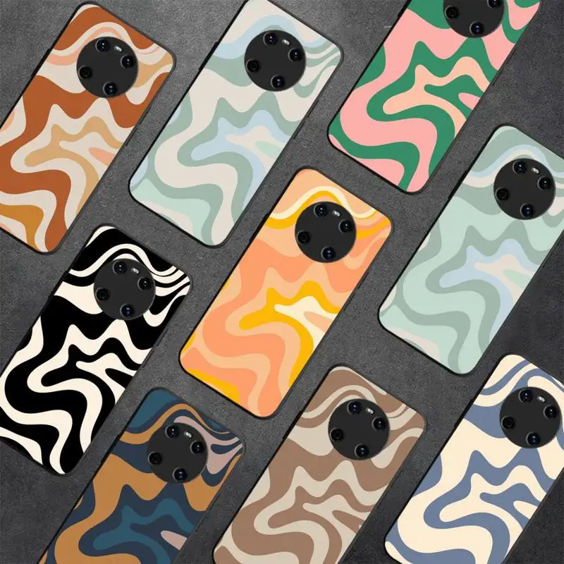 

Liquid Swirl Abstract Pattern Phone Case for Huawei Y 6 9 7 5 8s prime 2019 2018 enjoy 7 plus