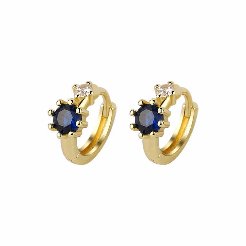 Mewanry синие серьги-кольца с цирконием для женщин и девочек модные милые элегантные