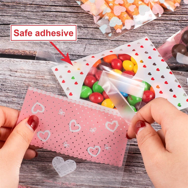 100pcs Candy Cookie Bag Packaging Favor for Small Business Sachet Jewelry Gift Packing Product Storage Organizer Making Supplies - купить по