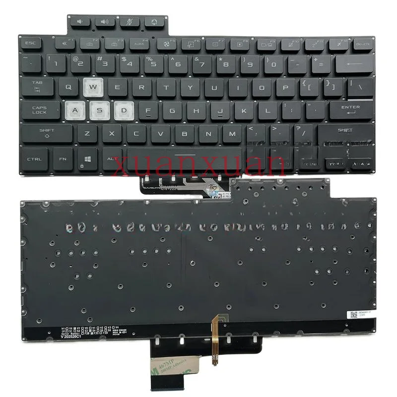 Русская/английская клавиатура с подсветкой для ASUS TUF Dash F15 FX516 FX516P FX516PR FX516PM FX516PE FA516