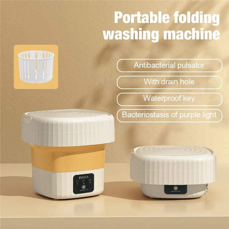Portable Washing Machine Underwear with Dryer Bucket Socks Clothes Washer Camping Folding Mini Washing Machine Home Appliance