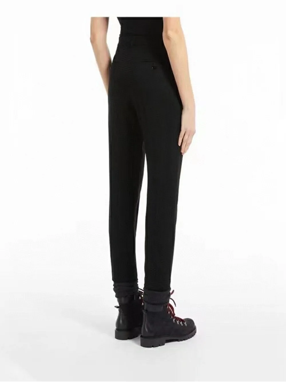 Office Ladies Black Long Pants All-Match  Stretch Slim Trousers High Waist Thin Female Simple Commuter Pants