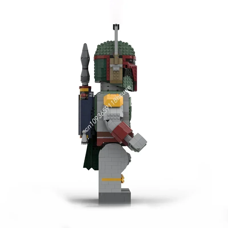 Фото Набор для сборки MOC «Космический воин-охотник» (2526 деталей), совместимый с официальной моделью шлема, креативный конструктор для демонстрации, подарок на день рождения №2