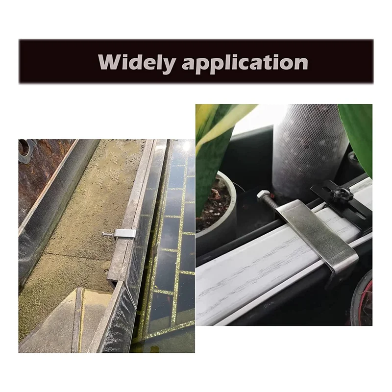 

Сверхмощные зажимы из нержавеющей стали 304, маленькие металлические зажимы с винтами, широкие зажимы с открывающимися челюстями 65 мм (4 шт.)