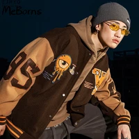 hiphop jacket men and women autumn and winter coat casual handsome fashion loose versatile high quality oversized jacket