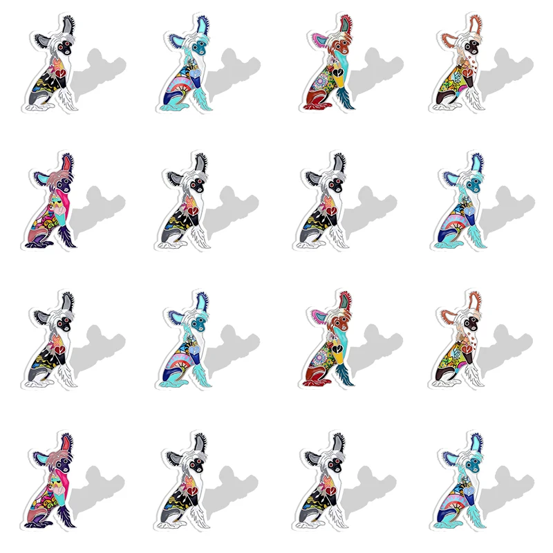 

Китайский хохлатый Тибетский Canis lupus SkyeTerrier, подвески из смолы, акриловые животные, ювелирные изделия для аксессуаров