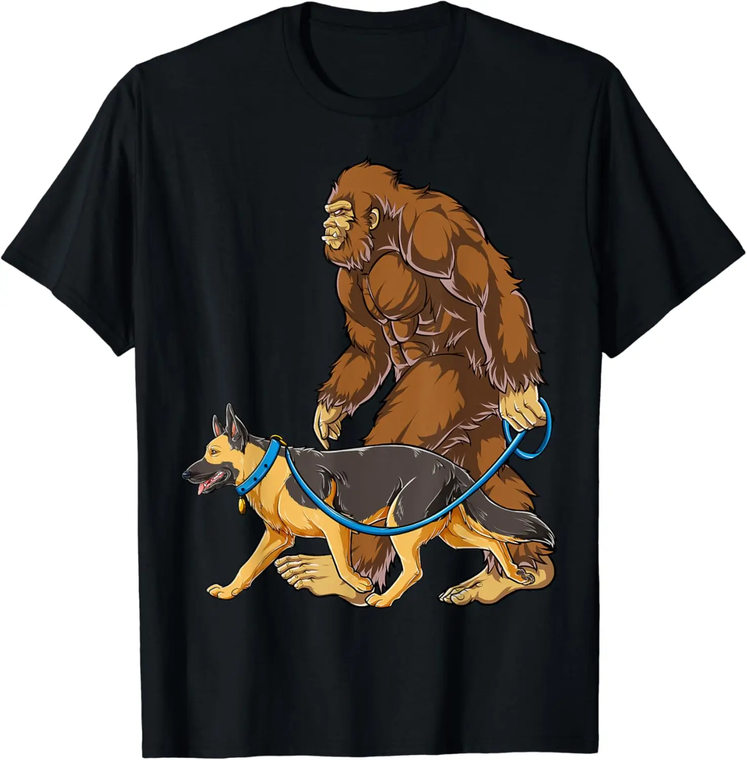 Мужская футболка Bigfoot для влюбленных немецкой овчарки