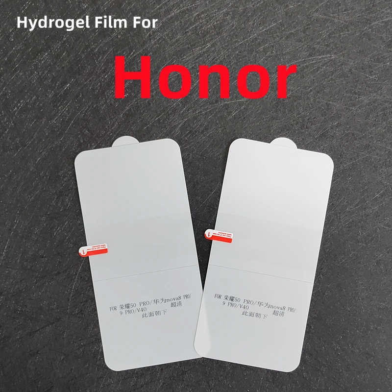 

2pcs HD Hydrogel Film For Honor 30 50 60 70 80 Pro Screen Protector For Honor X40 V40 Magic3 Magic4 Pro TPU Protective Film