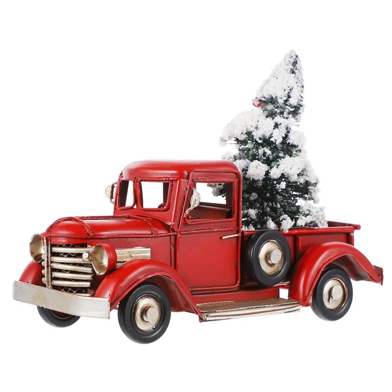 

Christmas Decorations Christmas Vintage Truck Ornaments Tin Novel Pickup Truck Model And Christmas Tree Decoration