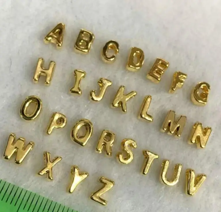 

Кубический циркониевый Золотой Шарм-подвеска с инициалом фианита, 26 букв, браслет с именем, ювелирные изделия для аксессуаров, браслет, ожер...