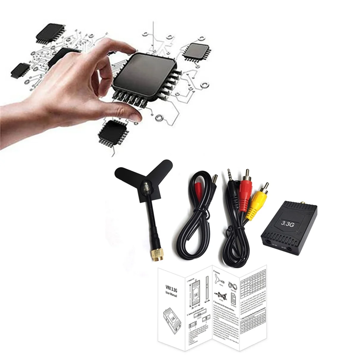 3 3G FPV VRX комплект 8CH видео приемник для RC Racing Drone