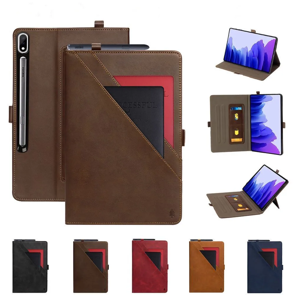 

Case For Samsung Galaxy Tab S7 Lite T730 T735 T736 Cases Leather Card Holders Stand Cover Skin Protective Shell Fundas