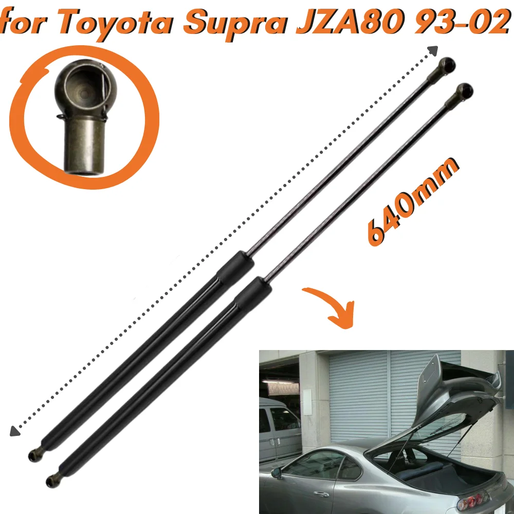 

Qty(2) Trunk Struts for Toyota Supra JZA80 Hatchback With Aftermarket Spoiler Added 1993-2002 Rear Tailgate Lift Supports Shock