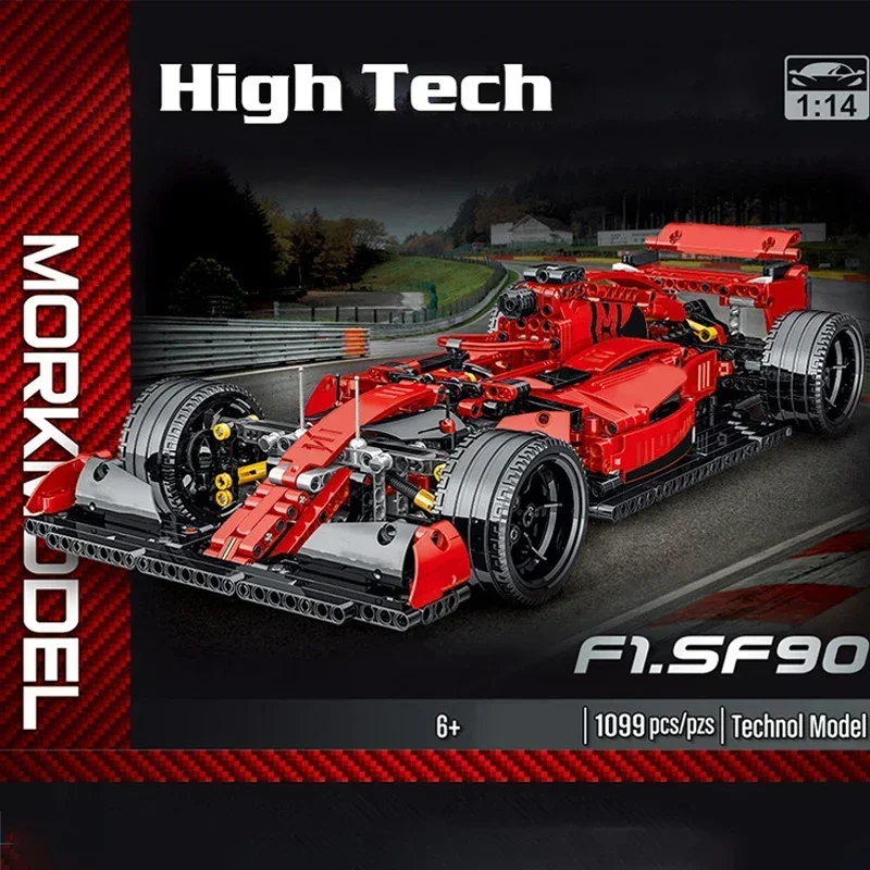 Модель строительных блоков Formula SF90 F1 гоночный автомобиль для детей сложная