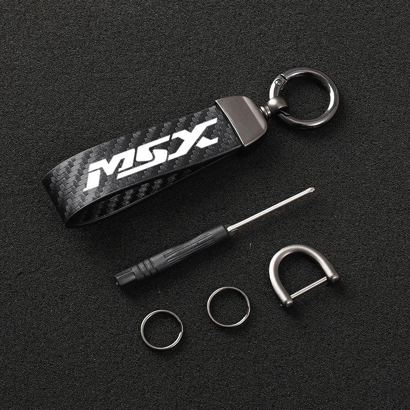 

Leather Motorcycle keychain Horseshoe Buckle Jewelry for HONDA MSX125 MSX 125 ABS