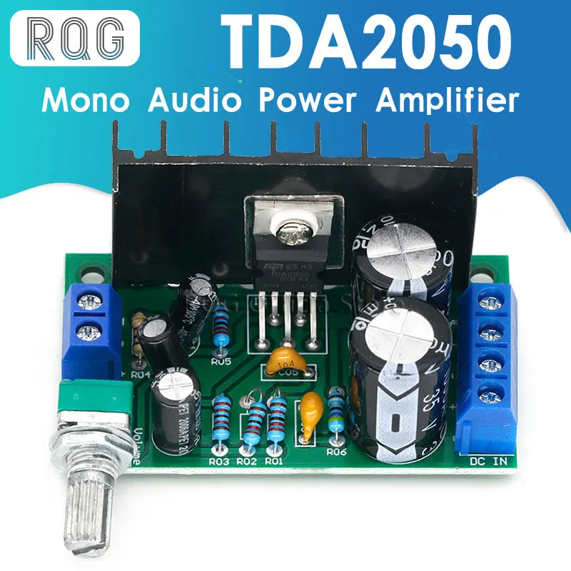 

TDA2050 Mono Audio Power Amplifier Board Module DC/AC 12-24V 5W-120W 1-Channel