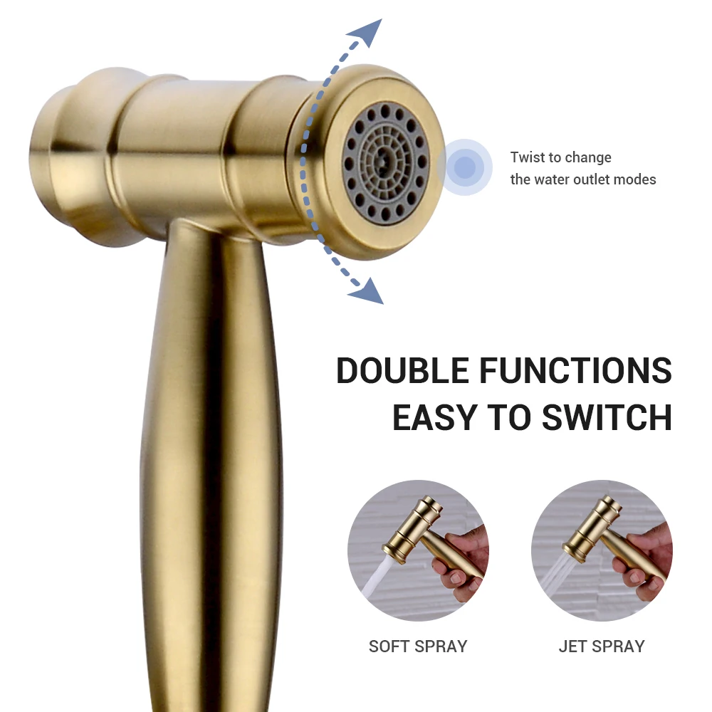 Черный Биде опрыскиватель Туалет попка гигиенический портативный мусульманский