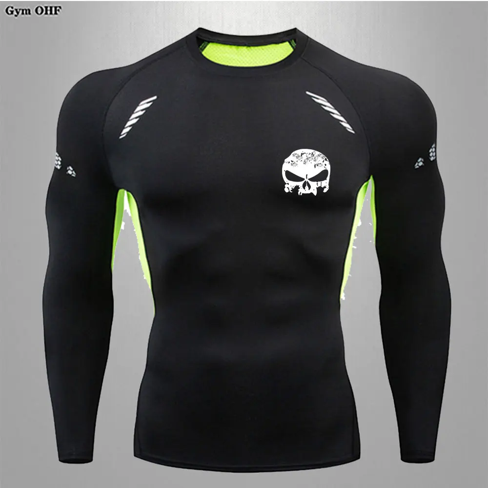 

Мужская компрессионная футболка для бега, занятий спортом на открытом воздухе, тренажерного зала, велосипеда, баскетбола, занятий на открыт...