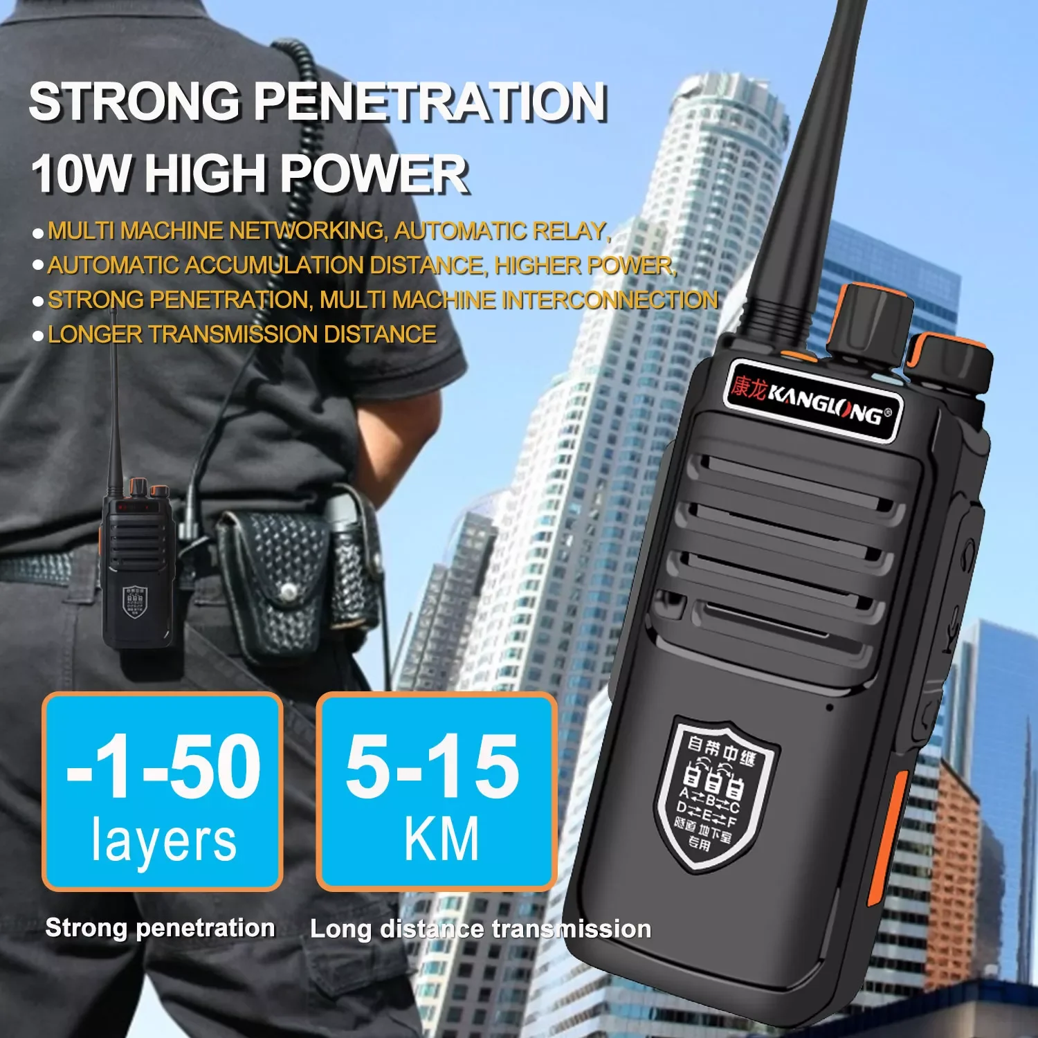 Powerful Portable Walkie Talkie UHF Repeater Transceiver Long Range Ham Two Way Radio Communicator with Repeater function enlarge