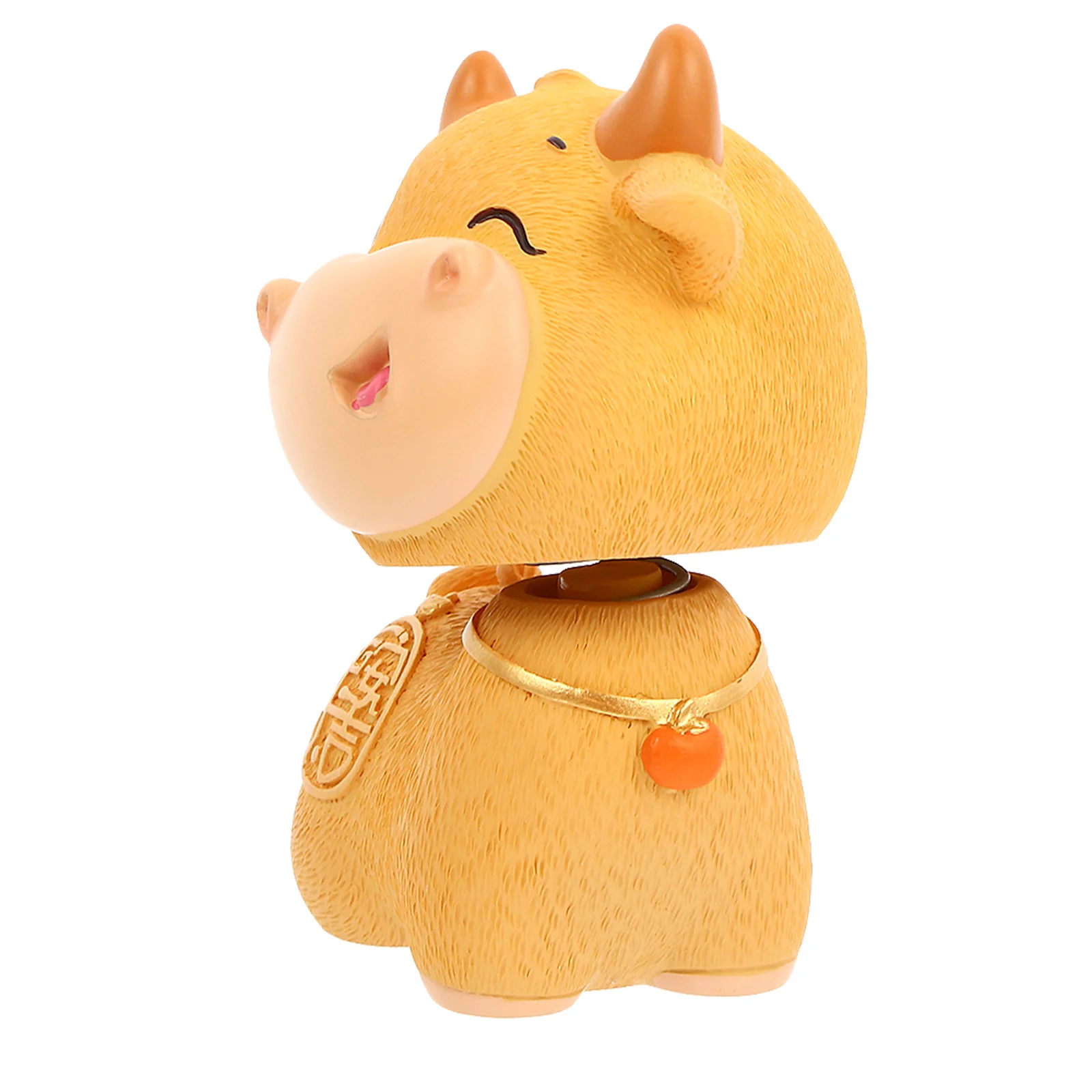 

Cow Figurineschinese Year New Ox 2021 Zodiac Figurine Shaking Christmas Giftsanimaldecorations Figure Resin Car Head