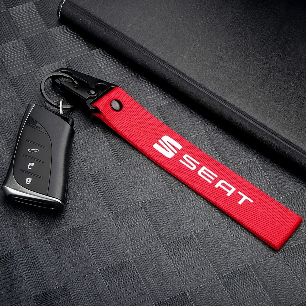 Автомобильный нейлоновый брелок для ключей с лентой логотипом SEAT Leon FR 6j Arosa Altea