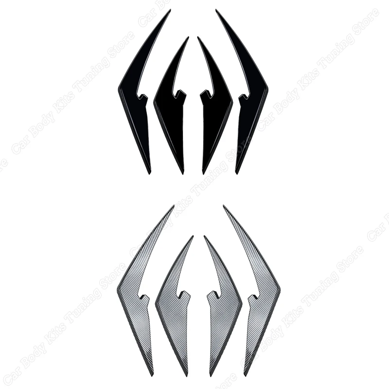 4 шт. карбоновый вид автомобильный передний бампер боковой спойлер сплиттер для