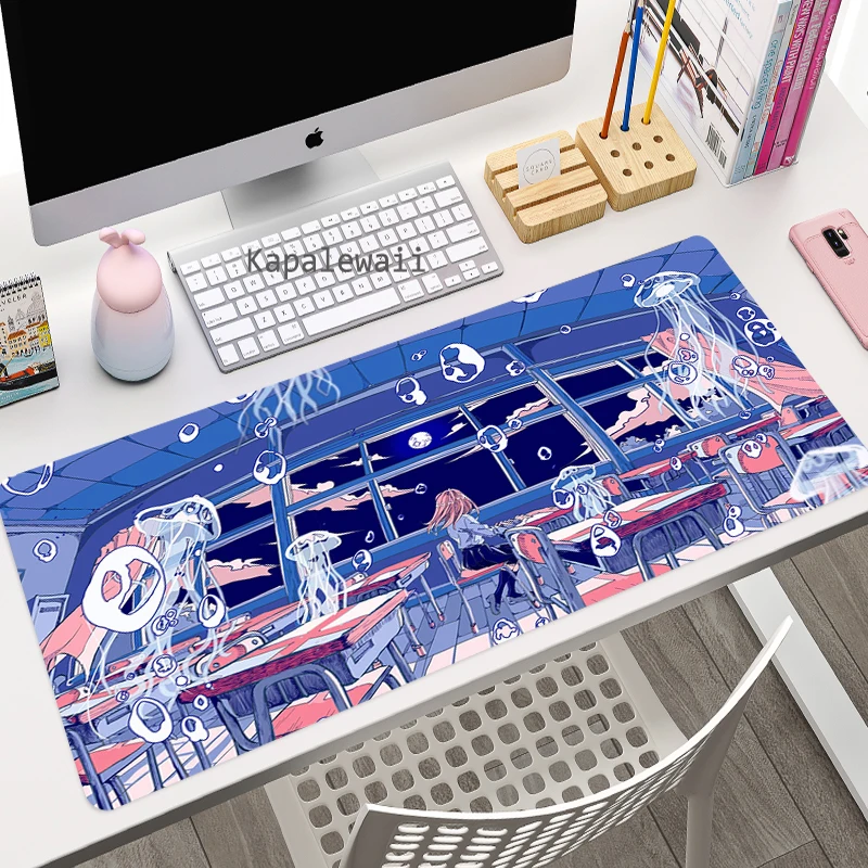 kawaii gaming accessories mousepads computer laptop gamer extended mouse mat large anime mouse pad rubber keyboards table mat free global shipping