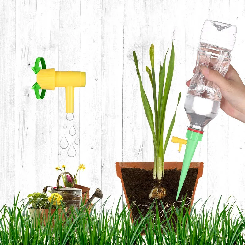 

10pcs Automatic Drip Irrigation System Self Watering Spike for Flower Plants Greenhouse Garden Adjustable Water Dripper Device
