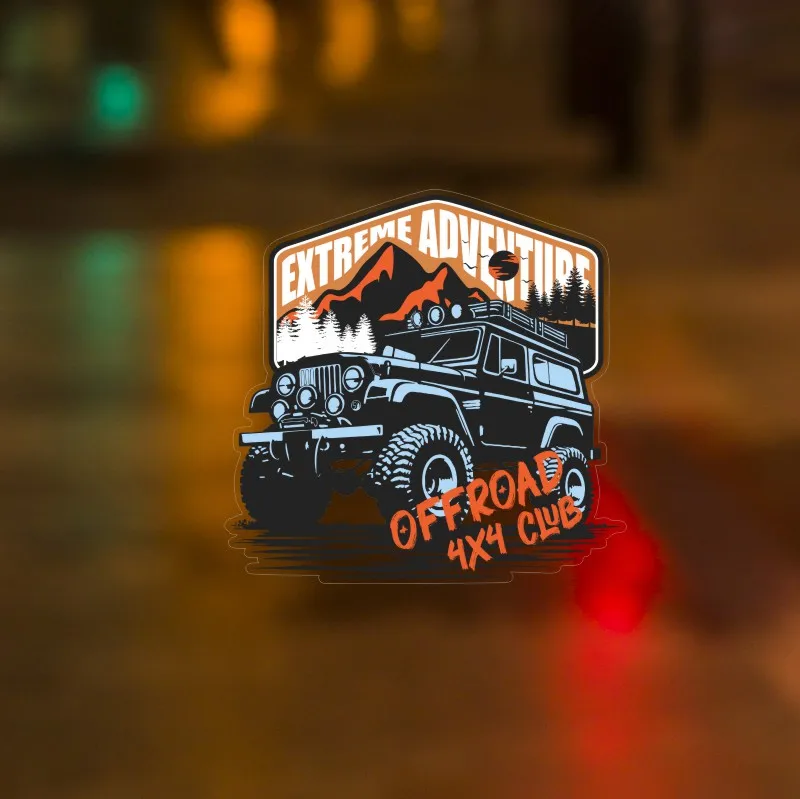 

Светоотражающие наклейки для приключений бездорожья, декор окна автомобиля, кузов, заднее лобовое стекло, наклейки для внедорожников для JEEP Wrangler Compass