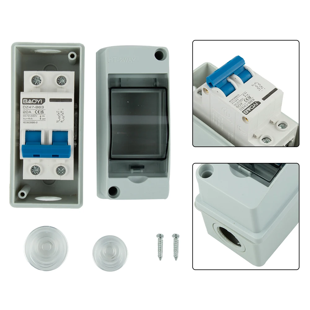 

Circuit Breaker Keep your solar power systems running smoothly with this high quality DC circuit breaker switch box