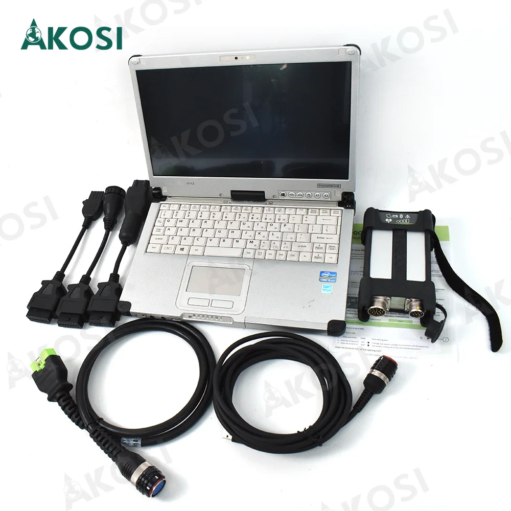 Готовый к использованию ноутбук CFC2 + для Vocom II 88890400 V2.8 PTT DEV2 PK Vocom2 Mini тяжелых