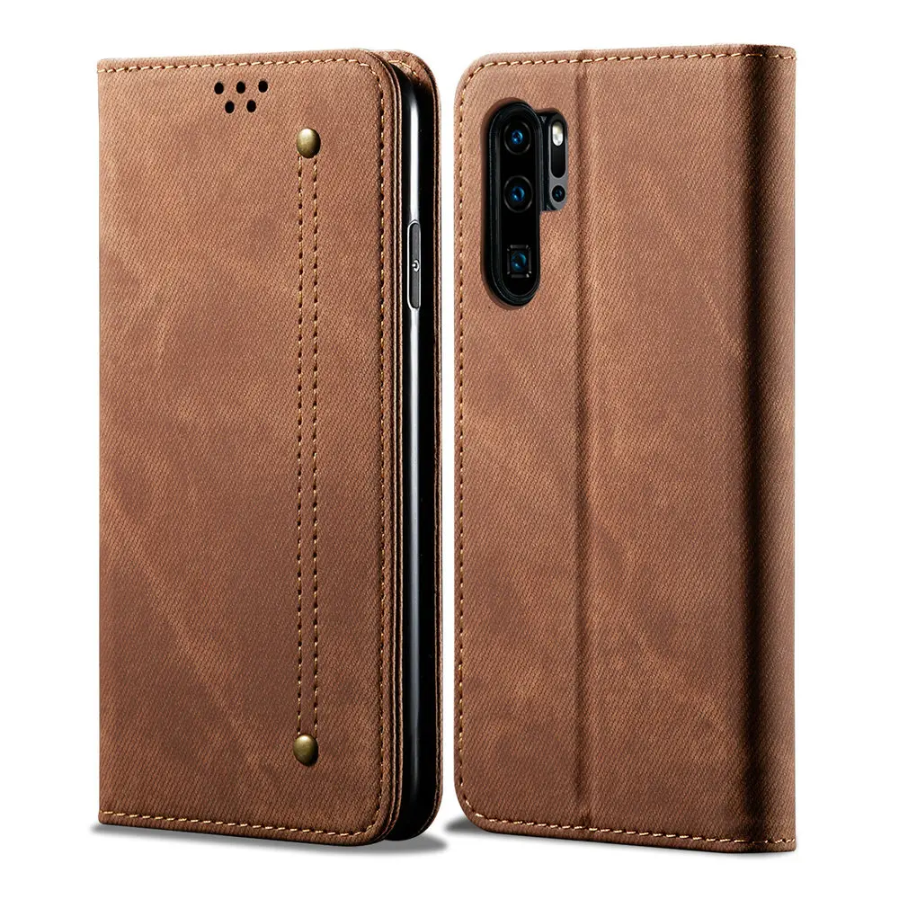 Роскошный джинсовый кошелек Cowboy для Huawei P30 Pro Lite Flip Cover 360 Protector Fone Skin Funda Case Haiwei P 30.