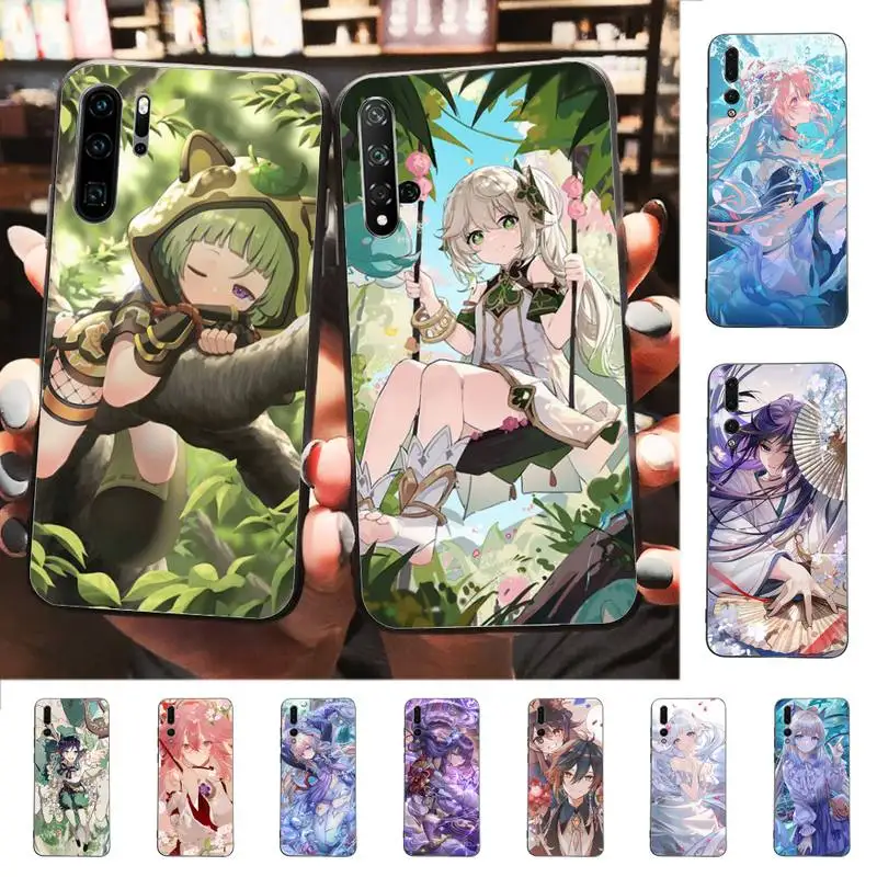 

Cute Genshin impact Phone Case for Huawei P30 40 20 10 8 9 lite pro plus Psmart2019