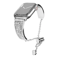 diamond bracelet for apple watch band 44mm 40mm 38mm 42mm smart watch women watchband correa for iwatch 7 6 4 5 3 se wristband