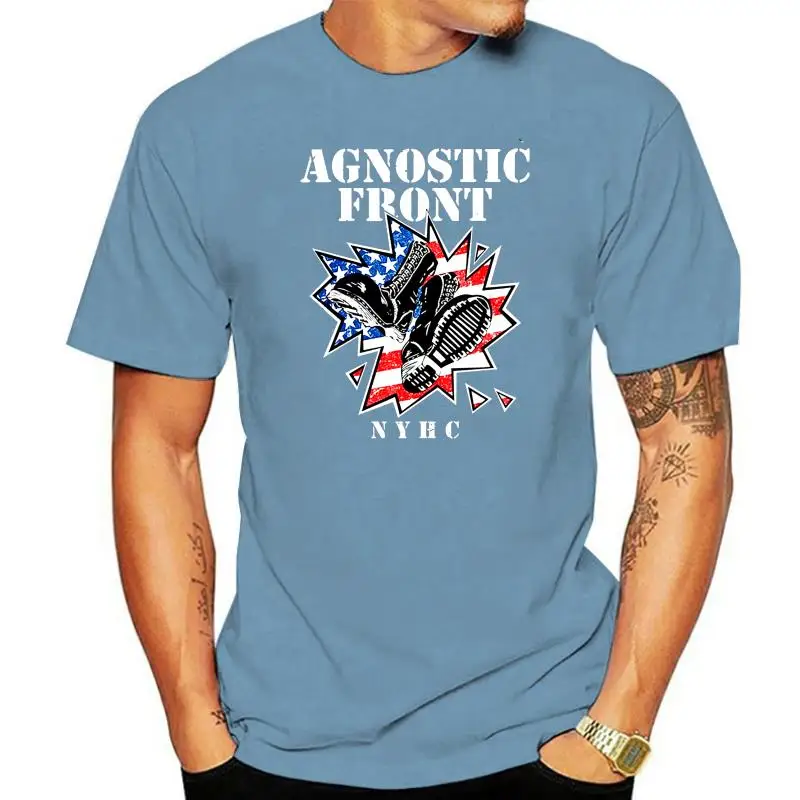

Nrw AGNOSTIC FRONT N.Y.H.C Shirt men Agnostic Front Tshirt Size S-2XL##$ Funny