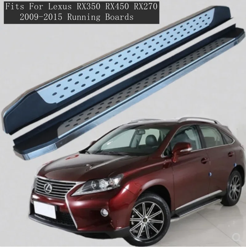 

Fits For Lexus RX350 RX450 RX270 2009-2015 High Quality Aluminum Alloy + ABS Running Boards Side Step Bar Pedals