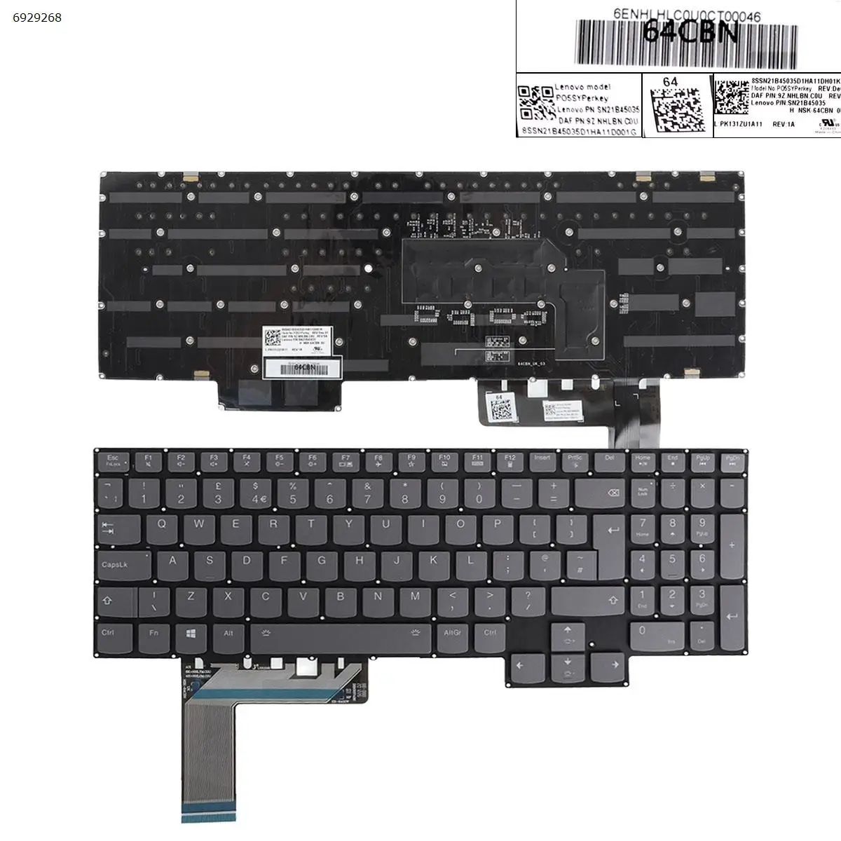 

UK Laptop Keyboard for Lenovo Legion y730-17ich y740 -17 ichg y740-17irh y9000k