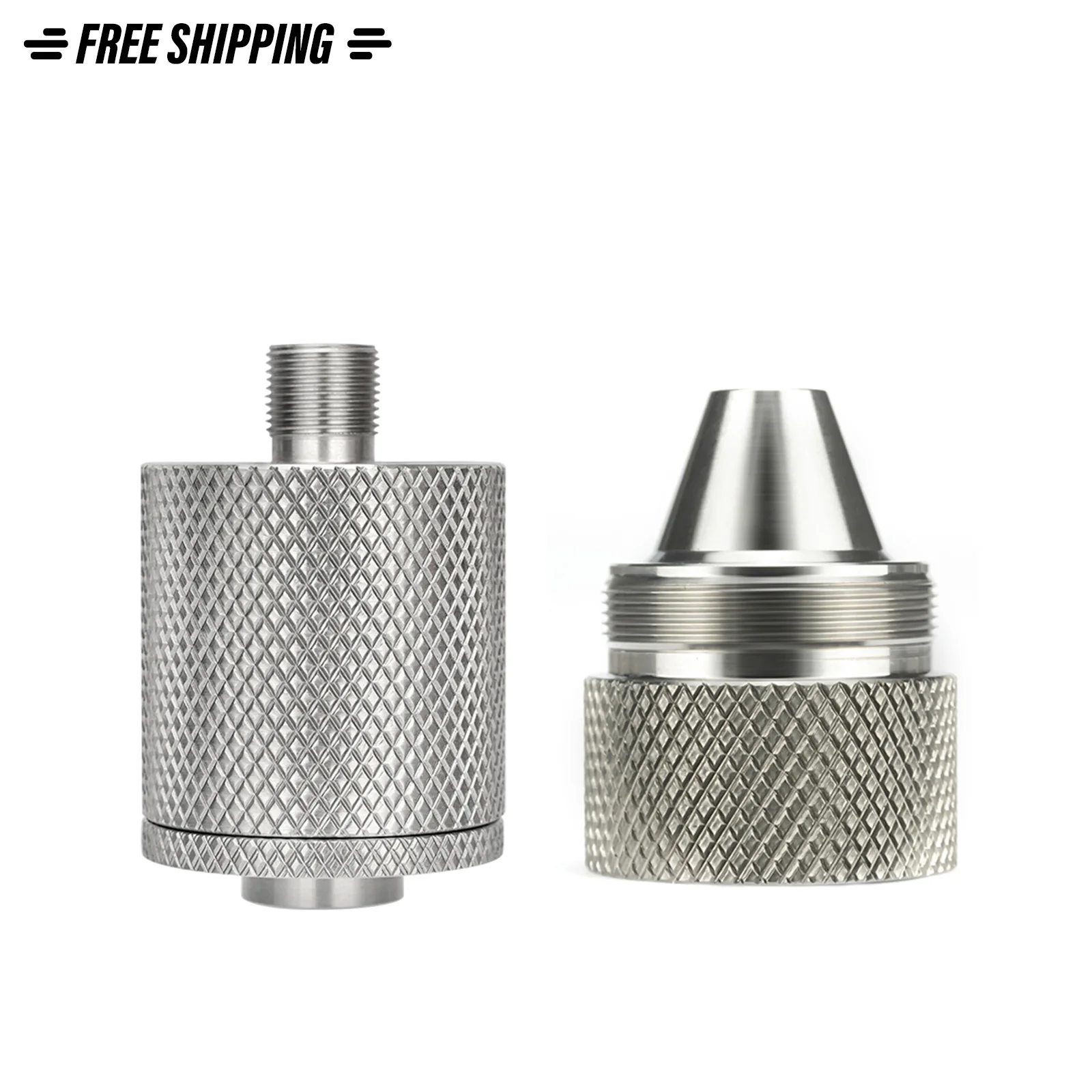 

10"L 1.5"OD Stainless Steel 1.375x24 MST Modular Solvent Tube with 1/2-28 to 1/2-28, 1/2-28 to 13.5x1LH External Recoil Booster