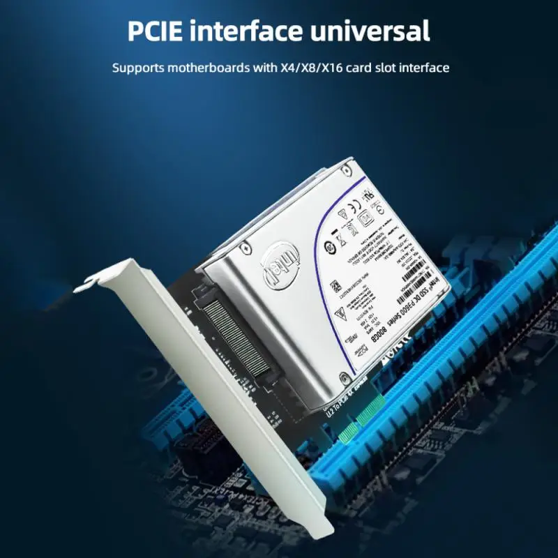 

Portable Pci-e To U.2 Single-disk Card Double-sided Ssd Modules Pcie Gen3 Mobile M.2 Ngff Bracket 1 Pcs Lightweight 32gbps